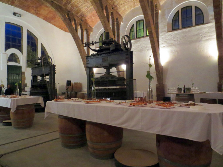 Sopar al Celler Cooperatiu de Gandesa: Catedral del vi