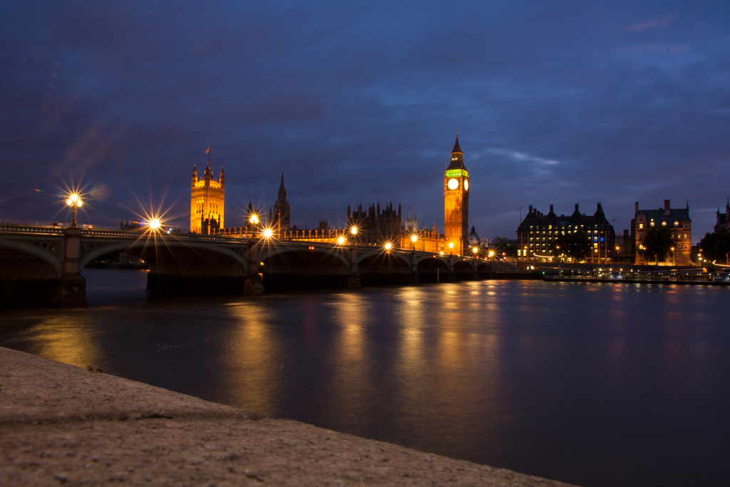 Big Ben, el parlament i el Tàmesi de nit