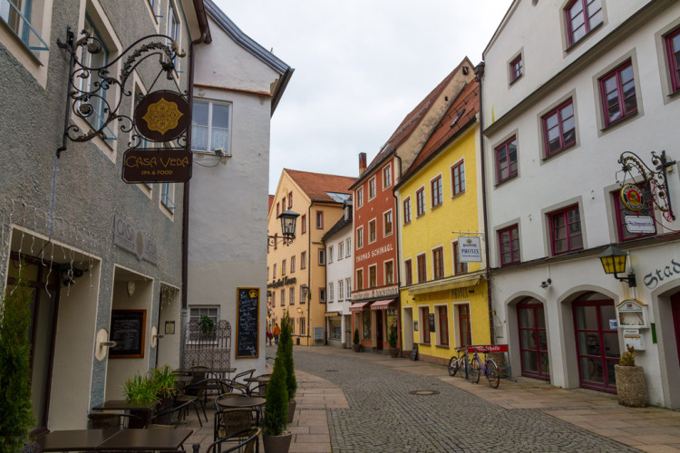 Füssen una ciutat als peus de Neuschwanstein: Carrers i cases de Füssen
