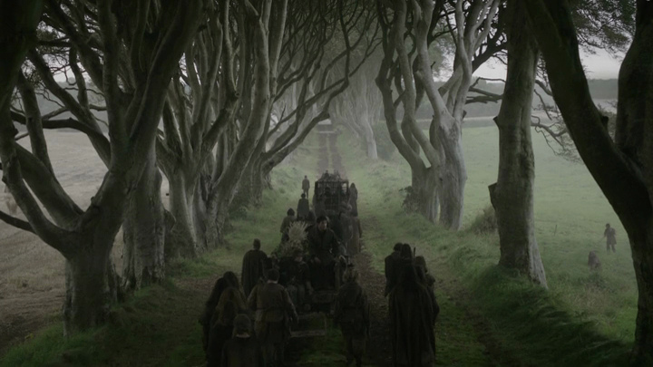 Localitzacions de Juego de Tronos:  Camino Real - The Dark Hedges County Antrim (© HBO)