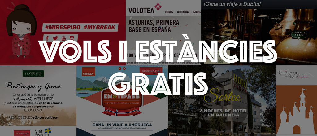 Vols i estàncies gratis – maig/juny 2015