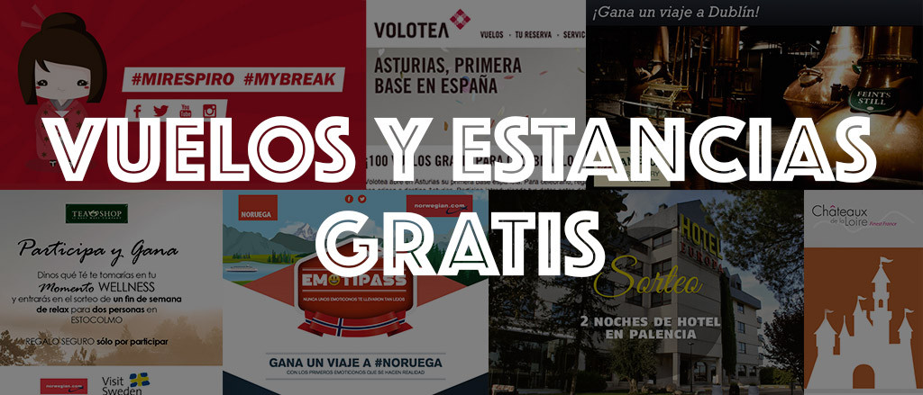 Vuelos y estancias gratis – Mayo / Junio 2015