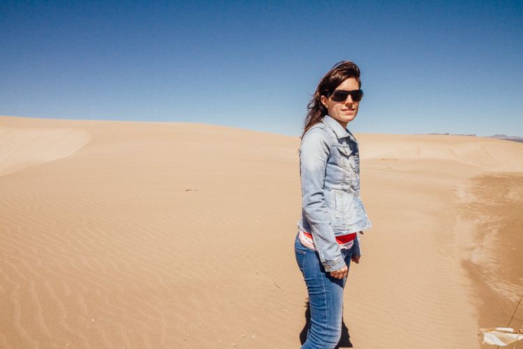 Laura a les Dunes de la Punta del Fangar