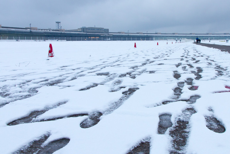 Aeropuerto de Tempelhof nevado