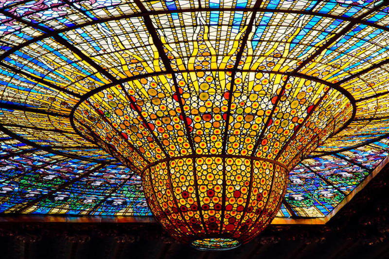 Visita guiada al Palau de la Música: Sostre de vidre del Palau de la Música Catalana