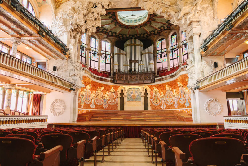Ruta del modernismo: Sala de conciertos del Palau de la Música Catalana