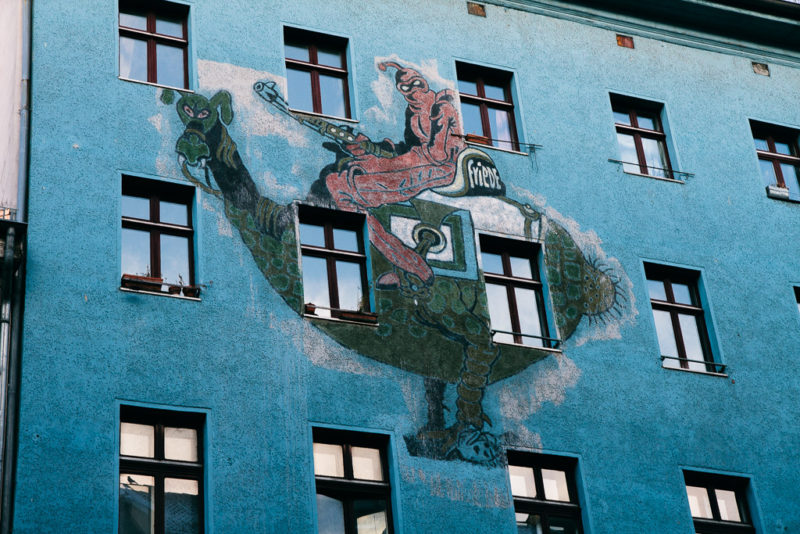 Graffiti en una fachada de Kreuzberg