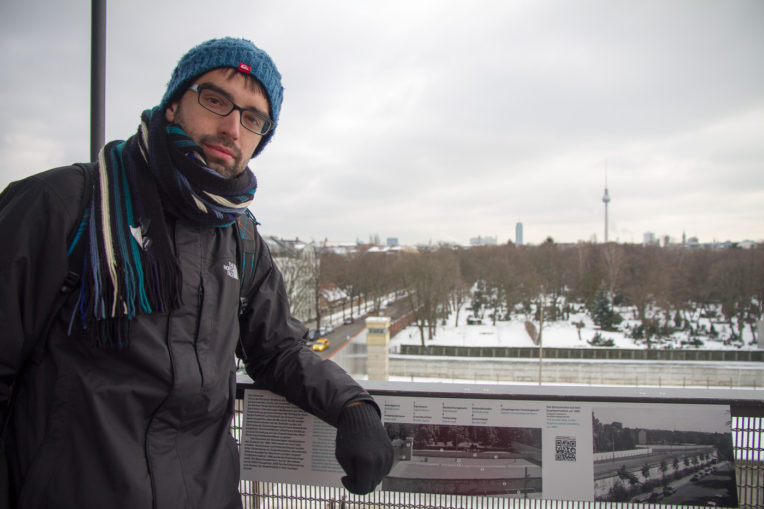 David pasando un poco de frío en Berlín